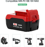 2Pack 18V Lithium Ion Battery for Porter Cable 18 Volt PC18B PC18BL PC18BLX Tool