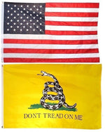 3X5 Usa American Flag & Gadsden Dont Tread On Me Embroidered 210D Premium Set
