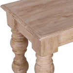 James Turned Leg Farmhouse Wood Side Table In Natural