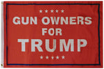 2X3 Gun Owners For Trump 2024 Red Premium Quality 100D Woven Poly Nylon Flag