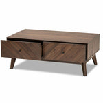 Baxton Studio Hartman Walnut Brown Finished Wood Coffee Table