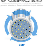 2-Pack 55W 500W Equivalent Daylight White E26 E27 192-Chip Led Corn Light Bulb