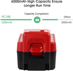 2Pack 18V Lithium Ion Battery for Porter Cable 18 Volt PC18B PC18BL PC18BLX Tool