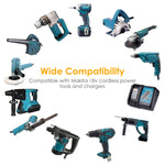 2Pack Fit For Makita 18V 3.0Ah LXT400 Li-ion BL1830 BL1815 194205-3 Tool Battery