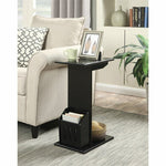 Designs2Go Abby Magazine C End Table In Black Wood Finish
