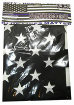3X5 Duty Honor Courage Blue Lives Matter 3'X5' Rough Tex 100D Oxford Poly Flag