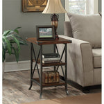 Brookline End Table In Dark Walnut Wood Finish
