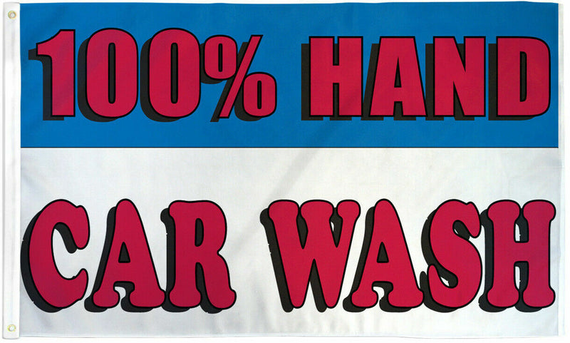 100% Hand Car Wash Flag 3x5 Carwash Banner Sign Hand Wash Lavar De Autos Bandera
