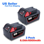 2Pk New M18 Lithium Xc 6.0 Ah Extended Capacity Battery 48-11-1860