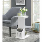 Designs2Go Abby Magazine C End Table In White Wood Finish
