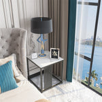 Marble End Snack Side Table For Sofa Coffee Lamp Living Room Bedroom Small Space