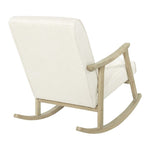Gainsborough Rocker In Linen Cream Fabric With Brushed Finish Base