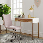 Jupiter Modern 2-Drawer Wood Desk Console Table In White