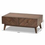 Baxton Studio Hartman Walnut Brown Finished Wood Coffee Table