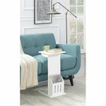Designs2Go Abby Magazine C End Table In White Wood Finish
