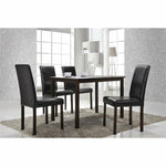 Baxton Studio Andrew Wood Dining Table in Dark Brown Espresso