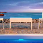 Compamia Miami Resin Patio Coffee Table in White