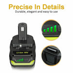 2 Pack 18 Volt P102 Lithium-Ion Battery Replacement 18V P108 P107 P103