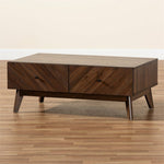 Baxton Studio Hartman Walnut Brown Finished Wood Coffee Table