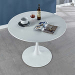 42.1" Tulip Table Mid-Century Dining Table For 4-6 People,Pedestal Dining Table