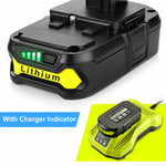 2 Pack 18 Volt P102 Lithium-Ion Battery Replacement 18V P108 P107 P103