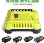 Rapid OP401 Charger For Ryobi 40V 6.0Ah Battery 40 Volt Lithium OP4050 OP40602