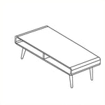 Boraam Halmstad Coffee Table in Rich Walnut