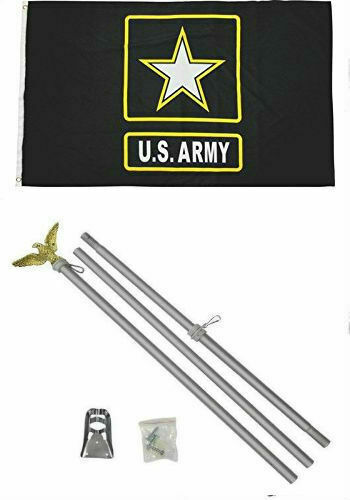 2X3 2'X3' U.S. Army Star Flag Aluminum Pole Kit Set