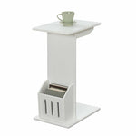 Designs2Go Abby Magazine C End Table In White Wood Finish