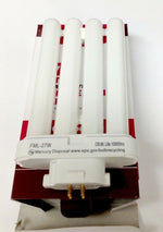 2PK 4 Pins 27W Quad Tube Compact Fluorescent Daylight Light Floor Desk Lamp Bulb