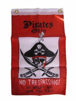 12X18 12"X18" Pirates Only No Trespassing Pirate Motorcycle Boat Flag Grommets