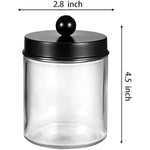 4 Pack Apothecary Jars Bathroom Vanity Storage Organizer Set