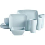 Soho Grayson Square Melamine Dinnerware Set Service For Four 16Pcs