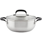Casserole-with-Lid,-4-Quart,-Brushed-Stainless-Steel