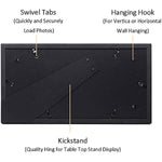 Opening Collage Picture Frame Black Wood Photo Frames for Tabletop Stand and Wall Mounting