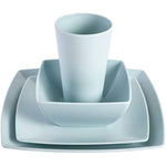 Soho Grayson Square Melamine Dinnerware Set Service For Four 16Pcs