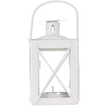 Luminous Metal Mini Lanterns Vintage Teal Light Candle Holders White