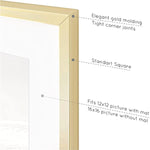 16x16 inch Tempered Glass Square Picture Frame   Wall Hook Included