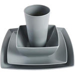 Soho Grayson Square Melamine Dinnerware Set Service For Four 16Pcs