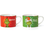 Green Porcelain Grinchie Gifts Naughty & Nice Mugs