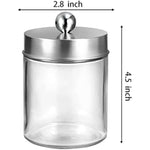 4 Pack Apothecary Jars Bathroom Vanity Storage Organizer Set