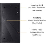 Opening Collage Picture Frame Black Wood Photo Frames for Tabletop Stand and Wall Mounting