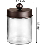 4 Pack Apothecary Jars Bathroom Vanity Storage Organizer Set