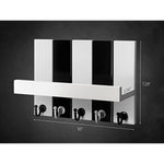 Elegant 5 Sturdy Key Hooks with Wooden Floating Shelf for Exclusive Designer Vintage Decor