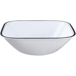 Triple Layer Glass And Chip Resistant Lightweight Square Plates And Bowls Set