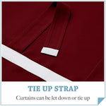 Self Stick Tie Up Shades Tricia Door Window - W 26 x L 69 inches