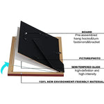 Modern photo frame with HD Real Glass, Family Friends Gift for Halloween and Christmas, Wall Mounted or Tabletop Display