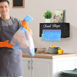 Bamboo Trash Bag Dispenser Wall Mounted