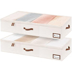Under Bed Storage Containers with Zippers for Cloths & Blankets