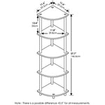 Turn N Tube 5 Tier Corner Display Rack Multipurpose Shelving Unit